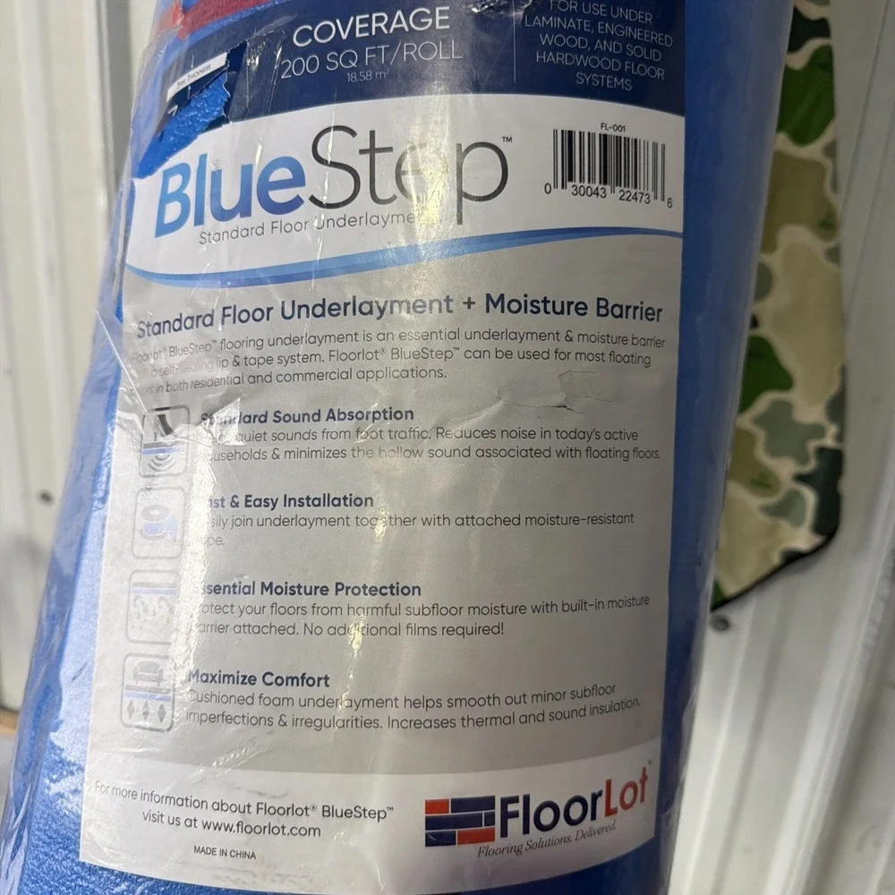 Floorlot BlueStep 3mm Underlayment 200‎ sq ft for Laminate Engineered Floors